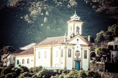 Minas Gerais Brazil 'deki Unesco dünya mirası Ouro Preto' nun manzarası