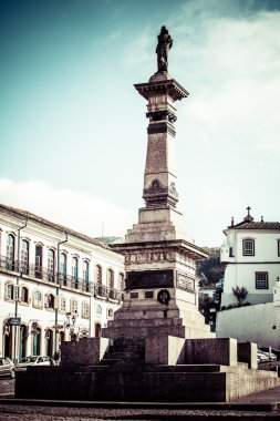 Minas Gerais Brazil 'deki Unesco dünya mirası Ouro Preto' nun manzarası