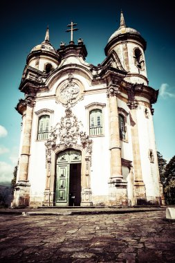 igreja de sao francisco de assis unesco dünya miras kenti ouro Preto'daki minas gerais Brezilya'nın görünümü