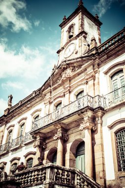 Minas Gerais Brazil 'deki Unesco dünya mirası Ouro Preto' nun manzarası