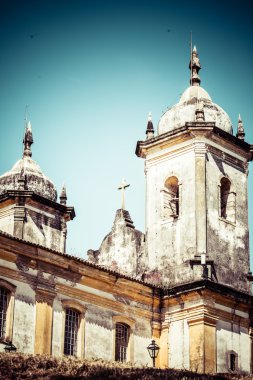Minas Gerais Brazil 'deki Unesco dünya mirası Ouro Preto' nun manzarası
