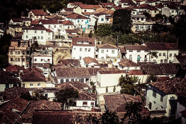 Zicht op de Unesco werelderfgoedstad Ouro Preto in Minas Gerais Brazilië — Stockfoto