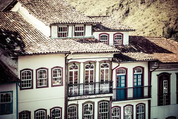 Vista de la ciudad Patrimonio de la Humanidad de Ouro Preto en Minas Gerais Brasil — Foto de Stock