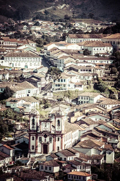 Utsikt över unescos världsarv staden Ouro Preto i Minas Gerais Brasilien — Stockfoto