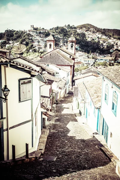 View of the unesco world heritage city of Ouro Preto in Minas Gerais Brazil — Stock Photo, Image