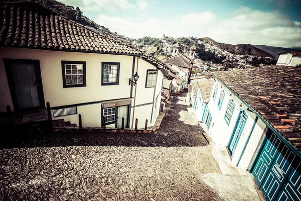 Vista de la ciudad Patrimonio de la Humanidad de Ouro Preto en Minas Gerais Brasil — Foto de Stock