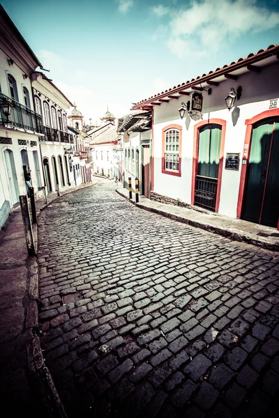 Zicht op de Unesco werelderfgoedstad Ouro Preto in Minas Gerais Brazilië — Stockfoto