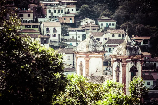 Vista de la ciudad Patrimonio de la Humanidad de Ouro Preto en Minas Gerais Brasil — Foto de Stock