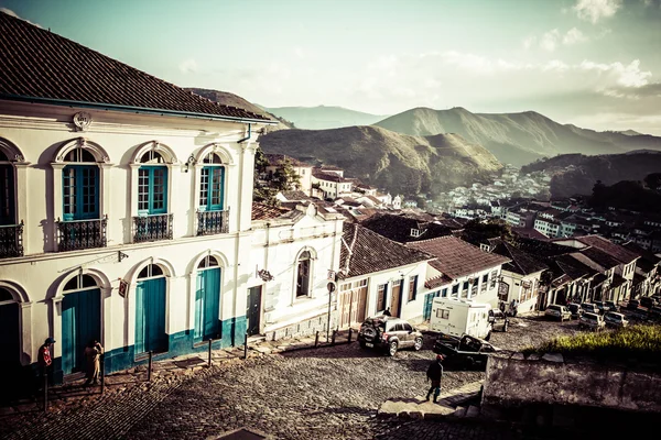 Vue de la ville du patrimoine mondial de l'Unesco d'Ouro Preto dans le Minas Gerais Brésil — Photo