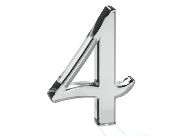 3D Set Silver Number em fundo branco — Fotografia de Stock