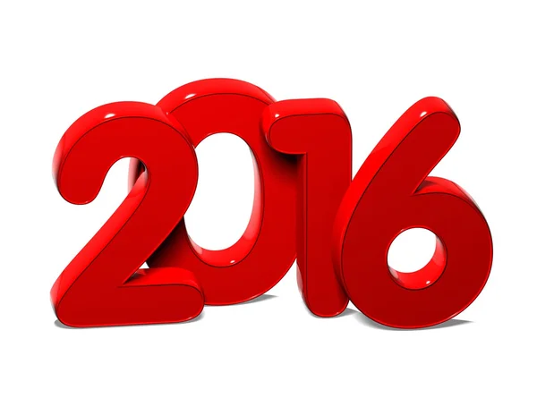 3D Year 2016 on white background — Stock Photo, Image