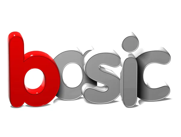 3D Word Basic on white background — Stock Photo, Image