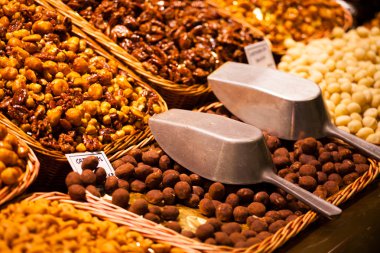 kuru meyveler (la boqueria, barcelona ünlü place Market)