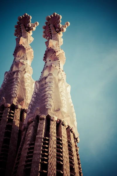 Sagrada Familia โดย Antoni Gaudi ในบาร์เซโลนา สเปน — ภาพถ่ายสต็อก