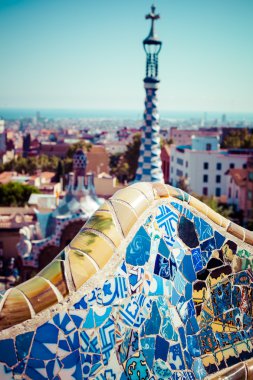 Barselona, İspanya 'da Park Guell.