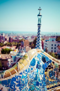 Barselona, İspanya 'da Park Guell.