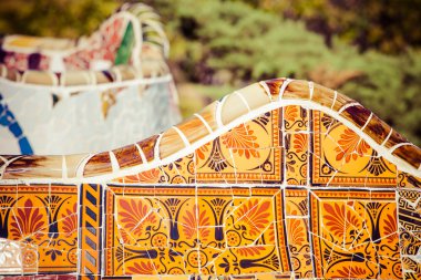 Barselona, İspanya 'da Park Guell.