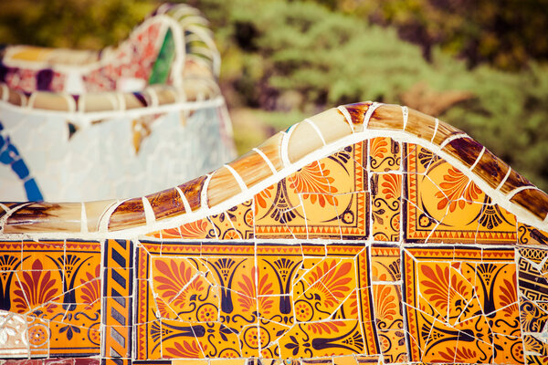 Park Guell in Barcelona, Spain.