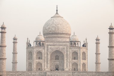 Taj mahal, ünlü tarihi bir anıt, bir anıt aşk, Hindistan, agra, uttar Pradesh büyük beyaz mermer mezar