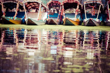 dal Gölü, Keşmir Hindistan'shikara tekne