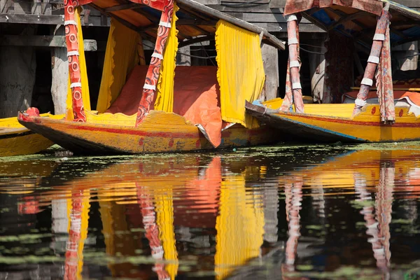 Shikara boot in dal lake, Kasjmir, india — Stockfoto