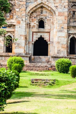 lodi bahçeleri. peyzajlı bahçeler içinde yer islami mezar (seesh Gumbad ve bara Gumbad). 15. yüzyıl reklam. Yeni Delhi, Hindistan.