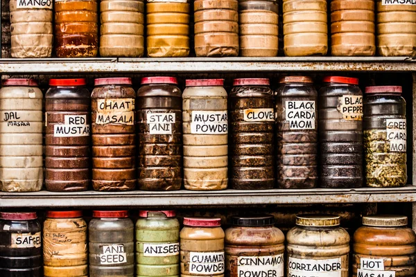 Composition of many different spices teas and herbs — Stock Photo, Image