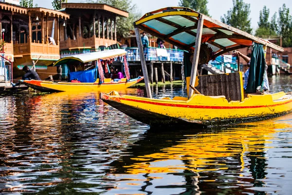 Shikara boot in dal lake, Kasjmir, india — Stockfoto