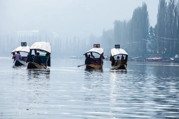 Barco Shikara en el lago Dal, Cachemira India — Foto de Stock