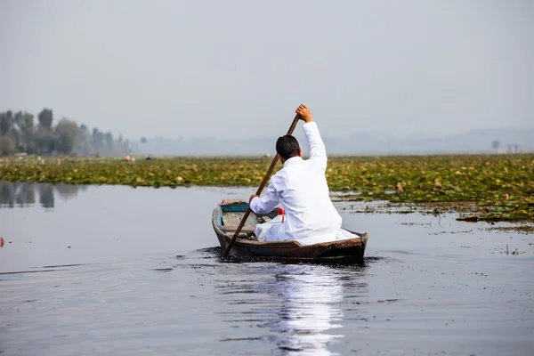 Shikara boat in Dal lake , Kashmir India — Stock Photo, Image