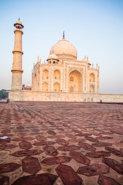 Taj mahal, ünlü tarihi bir anıt, bir anıt aşk, Hindistan, agra, uttar Pradesh büyük beyaz mermer mezar