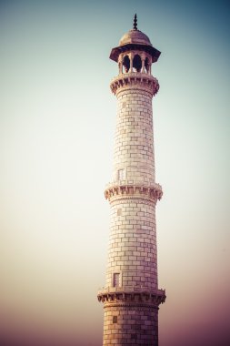Taj mahal, ünlü tarihi bir anıt, bir anıt aşk, Hindistan, agra, uttar Pradesh büyük beyaz mermer mezar
