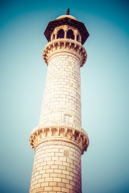 Taj mahal, ünlü tarihi bir anıt, bir anıt aşk, Hindistan, agra, uttar Pradesh büyük beyaz mermer mezar