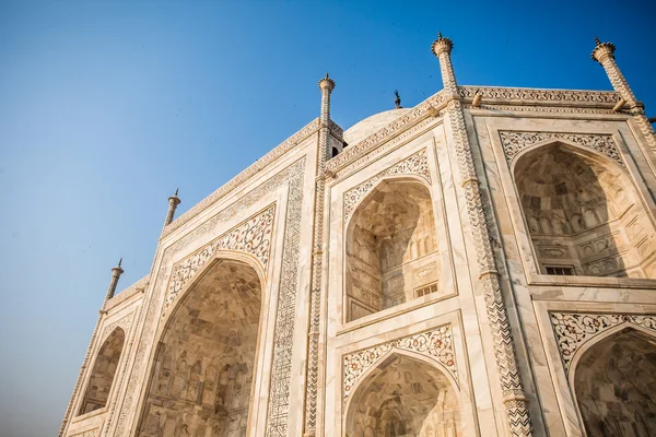 Taj mahal, ein berühmtes historisches denkmal, ein denkmal der liebe, das größte grab aus weißem marmor in indien, agra, uttar pradesh — Stockfoto