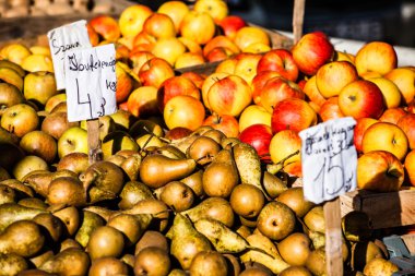 Polonya famers markette taze armut