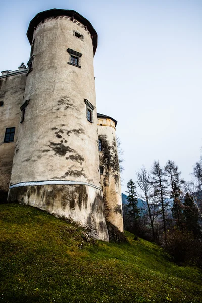 Castelo de Niedzica no Lago Czorsztyn, na Polónia — Fotografia de Stock