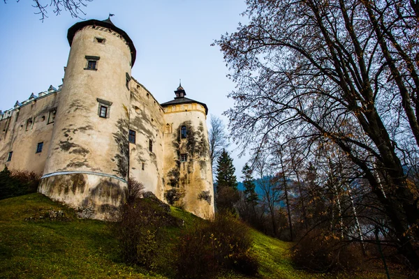 Castelo de Niedzica no Lago Czorsztyn, na Polónia — Fotografia de Stock