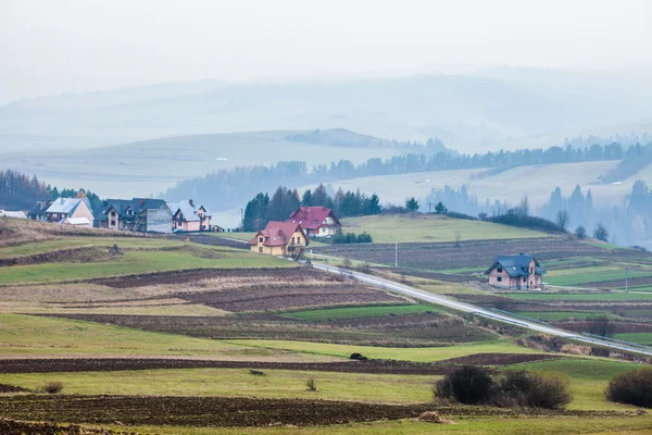 Jesień w górach beskid w Polsce. — Zdjęcie stockowe