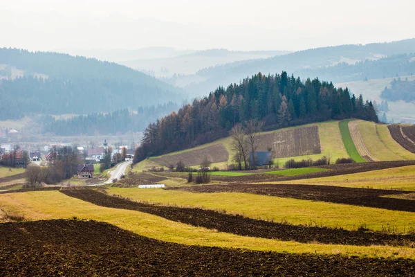 Outono nas montanhas Beskid na Polónia . — Fotografia de Stock