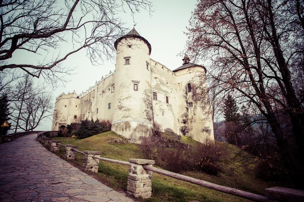 Niedzica castle på czorsztyn lake i Polen — Stockfoto