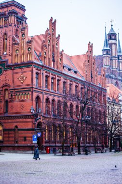 Geleneksel mimari ünlü Polonyalı şehir, torun, Polonya.