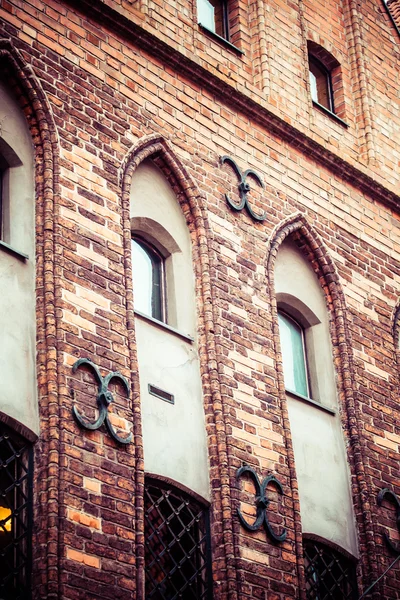 传统建筑在波兰托伦，著名的波兰城市. — 图库照片