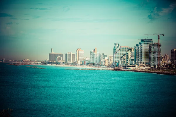 Tel Aviv strand panorama.Jaffa.a Israël. — Stockfoto