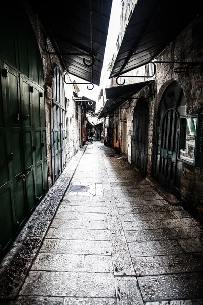 Beco antigo no bairro judaico, Jerusalém, Israel . — Fotografia de Stock