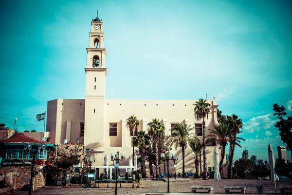 St. Peter 's Church is a Franciscan Church in Jaffa, part of Tel Aviv, in Israel . — стоковое фото