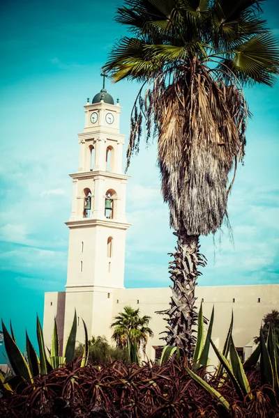 Igreja de São Pedro é uma igreja franciscana em Jaffa, parte de Tel Aviv, em Israel . — Fotografia de Stock