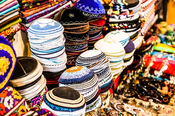 Yarmulke - традиционный еврейский головной убор, Израиль . — стоковое фото