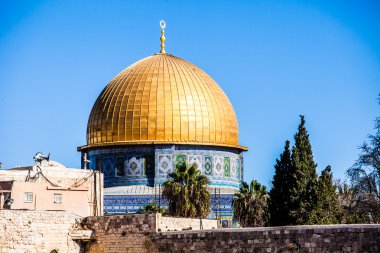 Aksa (kaya kubbe) eski şehir - Kudüs, İsrail'in mousque