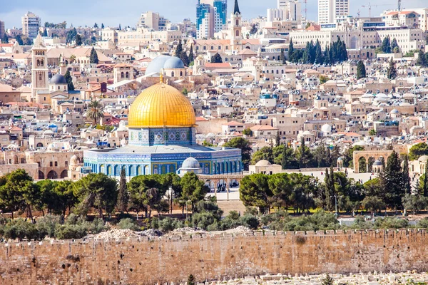 Mousque of Al-aqsa (Cupola della Roccia) nella Città Vecchia - Gerusalemme, Israele — Foto Stock