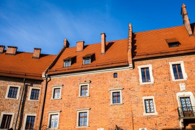 Krakow, Polonya gün güneşli yaz Wawel castle square